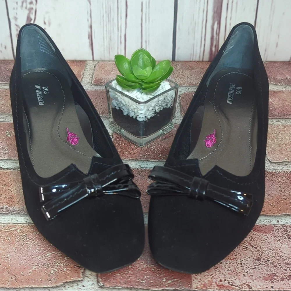 The Tulane Black Suede Super Slim Size 8.5 Narrow Foot by‎ Ros Hommerson